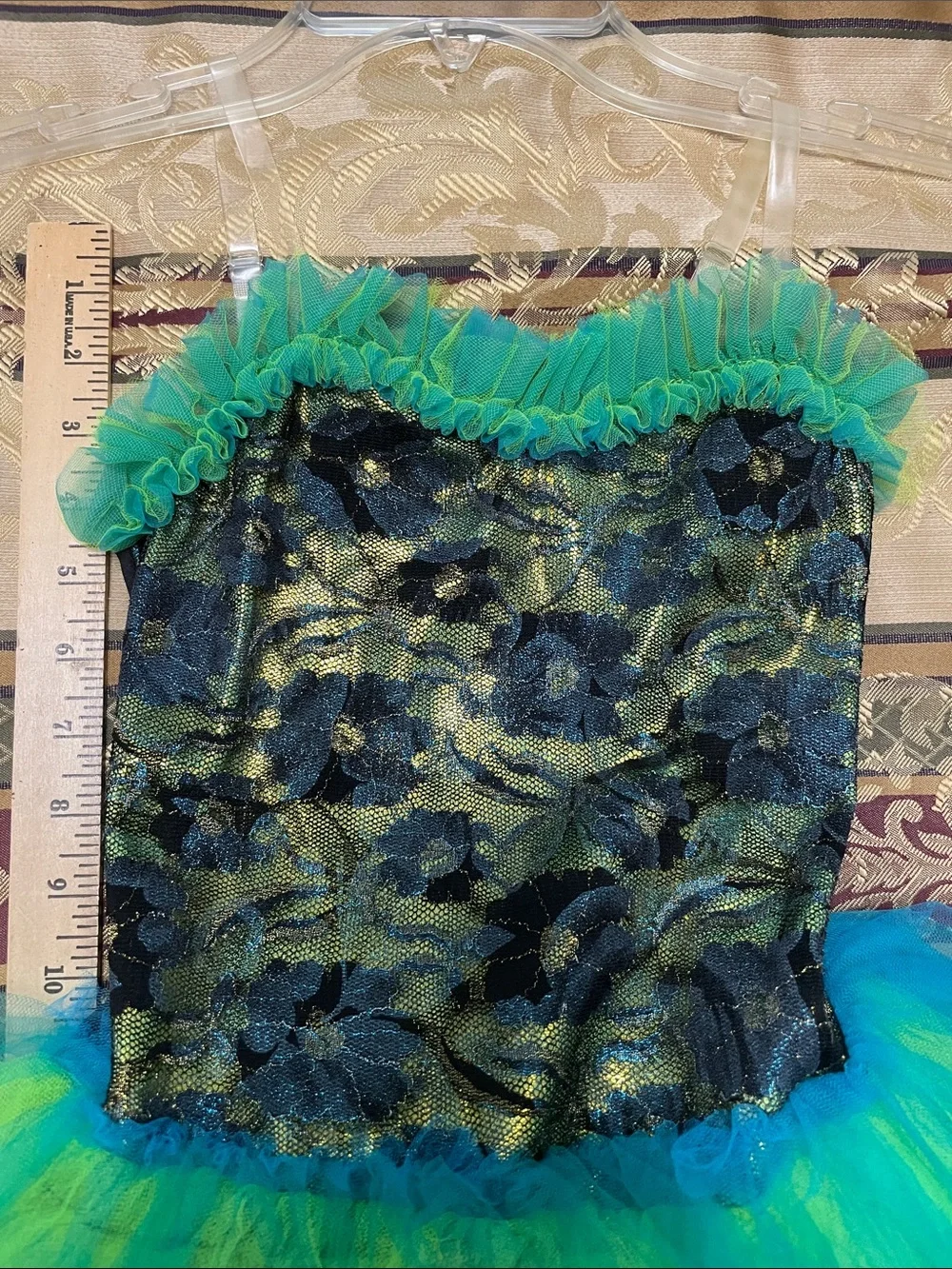 Teal & Lime Tulle Dance Costume Dress - Wolff Fording & Company INT